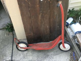Vintage Radio Red Metal Scooter