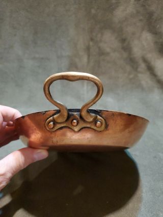 Antique Copper Pan Au Gratin Crown Mark
