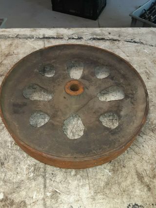 Vintage Iron Industrial Factory Cart Wheel Lineberry 15 "