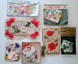 Vintage Christmas Gift Tags Labels Stickers In Package