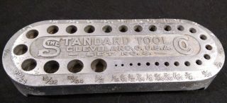 Standard Tool Co Set No.  5 Drill Bit Index Holder Cleveland Usa Made Vtg Antique