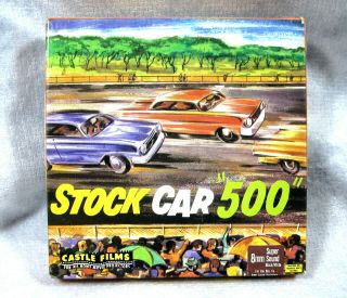 Vtg Stock Car 500 Racing 8mm Sound Film Castle Films 3026