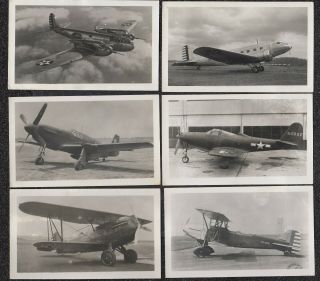 Lqqk 6 Vintage 1940s,  Military Aircraft Photos,  W/names On Backs 2