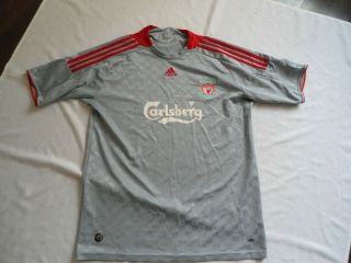 Vintage Liverpool Adidas Grey Football Shirt Size Xlarge V.  G.  C