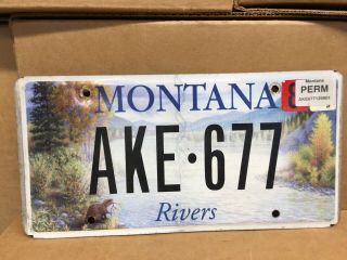 Rivers Montana License Plate