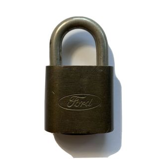Vintage Ford Motor Company Brass Padlock No Key