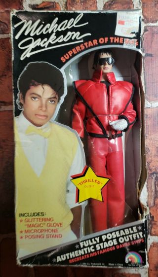 Vintage Michael Jackson Doll " Thriller " Outfit Superstar Of The 80s Nib