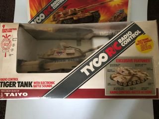Vintage Tyco Rc German Tiger Tank With Remote Control (ships Asap)