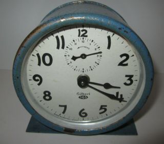 Antique Gilbert Desk Alarm Clock Mechanical
