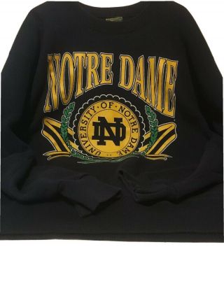 Men’s Vintage Notre Dame Fighting Irish Navy Blue Sweater Size Xl