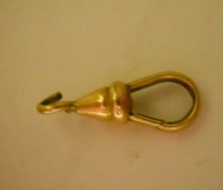 Antique 10k Gold Swivel For Pocket Watch Chain,  17 Mm