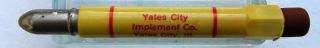 Vintage John Deere Advertising Bullet Pencil Yates City Implement Co.  Illinois