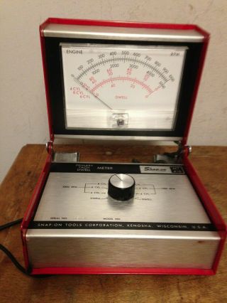 Vintage Snap - On Primary Tach Dwell Meter Mt 418 4,  6,  8 Cyl