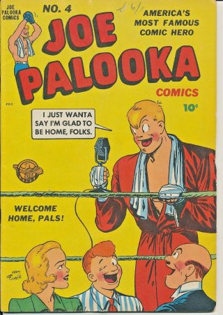 Joe Palooka Comic Book 4 Golden Age 1946 Vintage 99 Cents