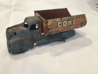 Vintage Marx Coke Coal Pressed Steel/tin Toy Dump Truck