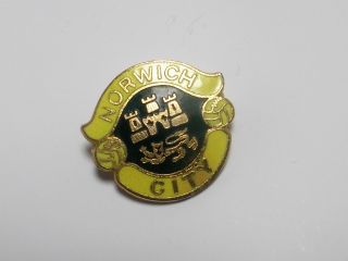 Norwich City Fc - Vintage Enamel Coffer Crest Badge.
