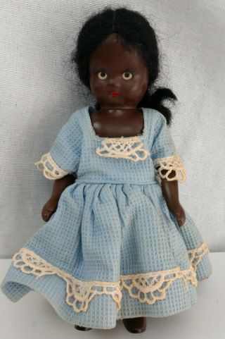 Vintage Black Americana Nancy Ann Storybook Doll Topsy Hard Plastic