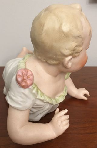 ANTIQUE GERMAN VICTORIAN HERTWIG PIANO BABY GIRL DOLL LARGE BISQUE FIGURINE 3