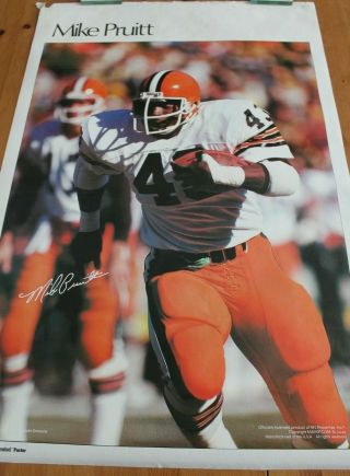Vintage - Mike Pruitt Poster - Cleveland Browns - 1980s Sports Illustrated 4241