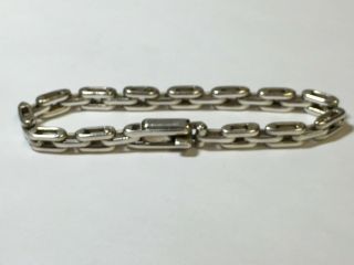 Vintage Taxco Mexican Sterling Silver Unique Link Bracelet Tr - 187 7 1/8 Inches