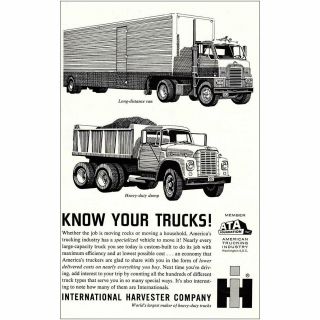 1963 International Harvester: Know Your Trucks Vintage Print Ad