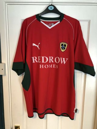 Vintage Retro Ccff Cardiff City Shirt 2004 - 05 Redrow Red Size L Puma