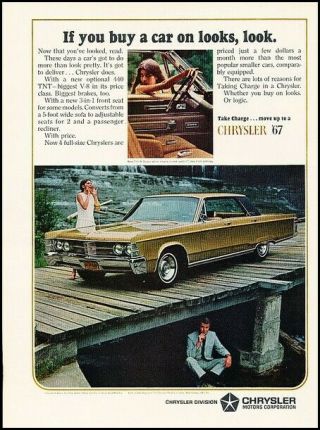 1967 Chrysler Yorker Vintage Advertisement Print Art Car Ad K104