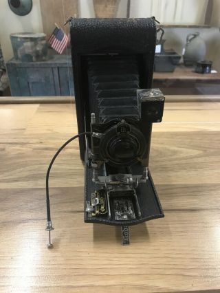 Antique No 3 - A Folding Autographic Kodak Camera Model C W/ Ball Bearing Shutter