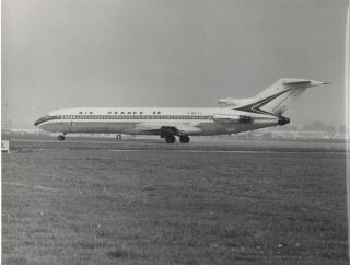 Large Vintage Photo - Air France Boeing 727 F - Bpjj