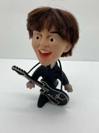 Vintage Beatles Paul Mccartney Remco Seltaeb Doll 1964 With Instrument Guitar