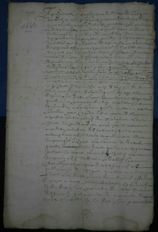 1649 Antique Manuscript 28 Pages Document,  17th Century,  Handwritten,  Signed