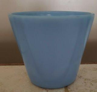 Vintage Jeannette Glass Co Delphite Blue Batter Bowl / Hand Beater Bowl