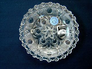 Antique Flint Glass Cup Plate Lee Rose 134,  Scarce; Eapg,  Lacy,  Boston Sandwich