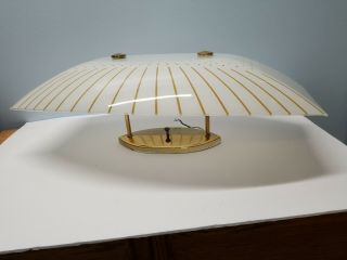 Vtg/mcm Moe Light Gold Ceiling Fixture,  Rectangular White Shade Gold Glitter