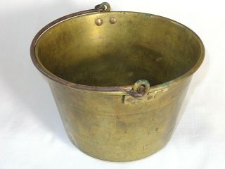 Antique E Miller & Co Brass Small Bucket Pail