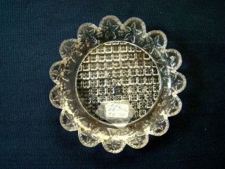 Antique Flint Glass Cup Plate Lee Rose 56,  Scarce; Eapg,  Lacy,  Boston Sandwich