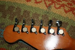 Gotoh 510 6 Inline Mini Tuners Strat Neck Vintage String Trees Neck Plate Screws