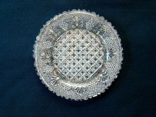 Antique Flint Glass Cup Plate Lee Rose 62 - A,  Scarce; Eapg,  Lacy,  Boston Sandwich