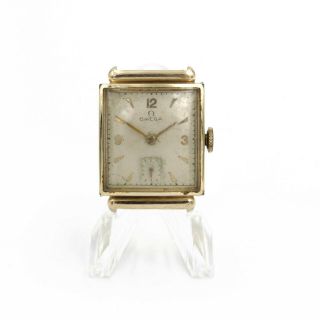 Vintage Omega 17 Jewel Gold Tone Mens Wristwatch 8717 - 7