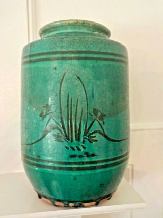 Antique Japanese? Awaji? Large Pottery Vase