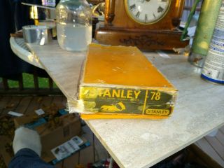 Vintage Stanley No.  78 Rabbet Plane Made In England W/box