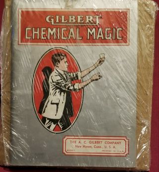 Vintage 1920 Gilbert Chemical Magic Book A.  C.  Gilbert Co.  Usa