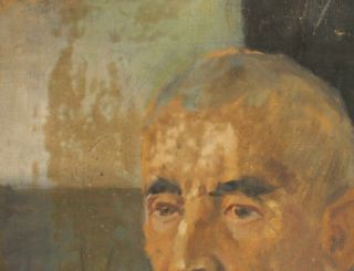 Antique Dutch impressionist portrait oil painting signed Isaac Israels 3