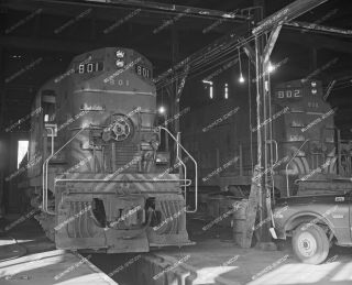 Orig Negs Maine Central Rs - 11s 801 And 802 In Engine House Two 2 ¼