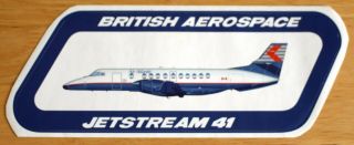 Large Air Atlantic (canada) Bae British Aerospace Jetstream 41 Airline Sticker
