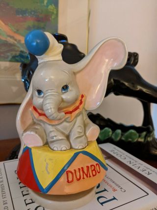 Vintage Schmid Walt Disney Dumbo Music Box 1970 ' s (?) Plays 