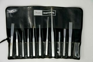 Vintage Craftsman 43034 11pc Cold Punch And Chisel Set Made In The U.  S.  A