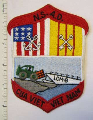 1960s Vintage U.  S.  Navy Pocket Patch Cua Vietnam Support Depot N.  S.  A.  D.