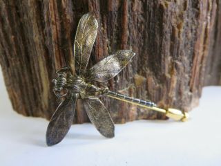 Vintage/ Antique Gorham Sterling Silver Dragonfly Art Nouveau Stick Pin L1