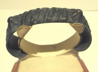 Rare Antique 18th - 19th Century Bronze Bracelet With Engraved 851 - 2